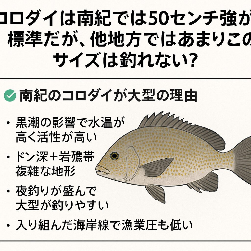 【驚きの地域差】コロダイは南紀では50センチ超えが標準!?他の地方ではなぜ釣れにくいのか?釣太郎