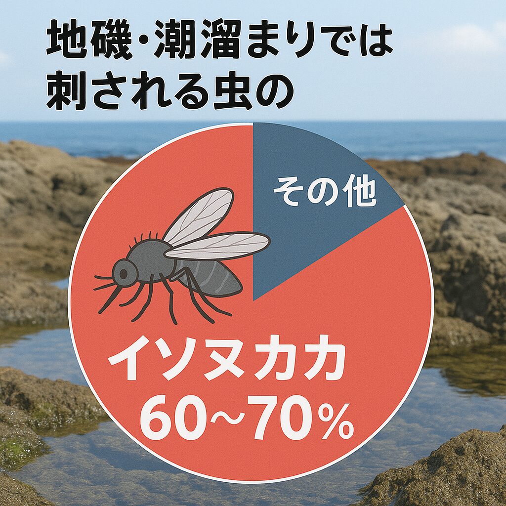地磯・潮溜まりでは刺される虫の6〜7割がイソヌカカ。釣太郎