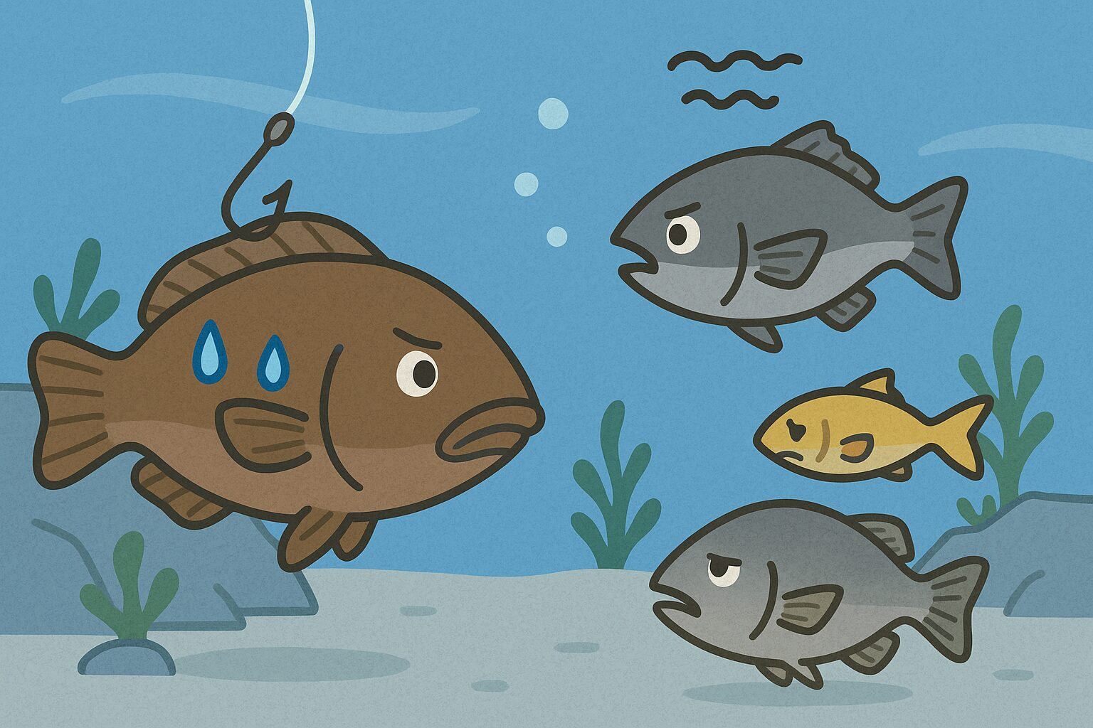 バラシの後の魚の「心理状態」推察。釣太郎