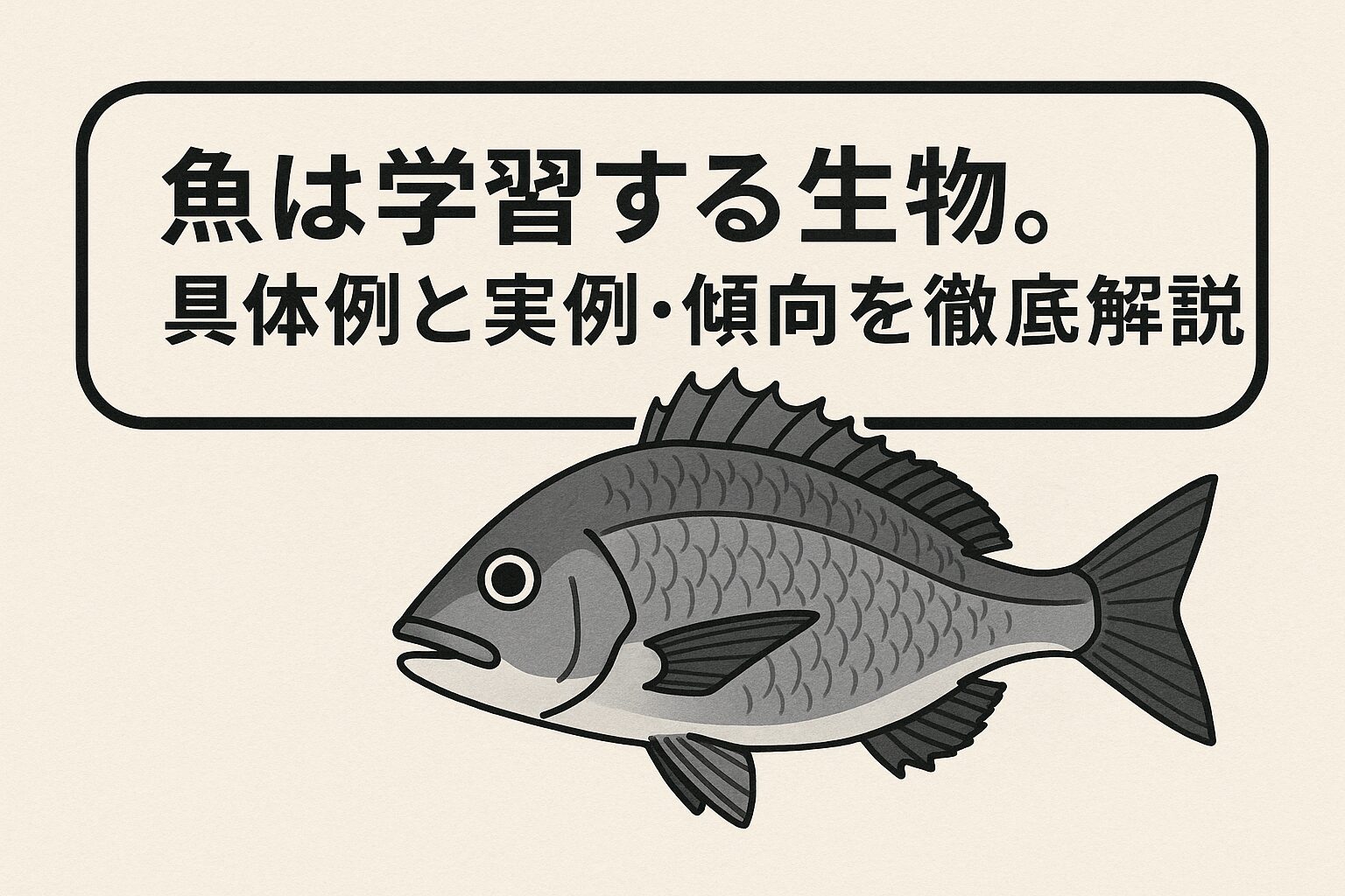 魚は人間のような複雑な思考はできませんが、経験を通じて行動を変える能力を持っています。釣太郎