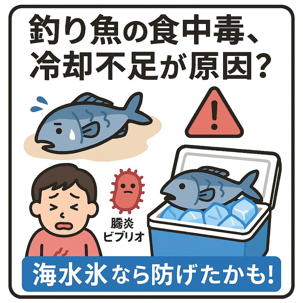【夏の釣り注意喚起】釣り魚の食中毒、冷却不足が原因？腸炎ビブリオ対策には「海水氷」が鍵！釣太郎