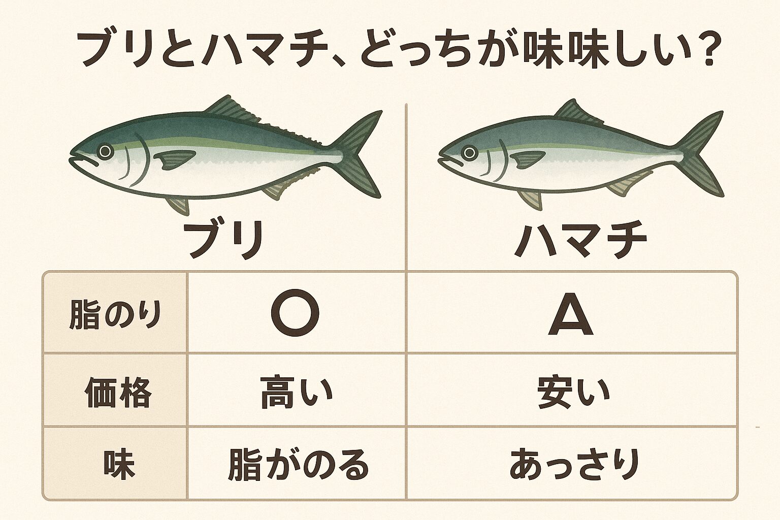 ブリとハマチ、どっちが美味しい？脂のり・価格・味の違いを解説！釣太郎