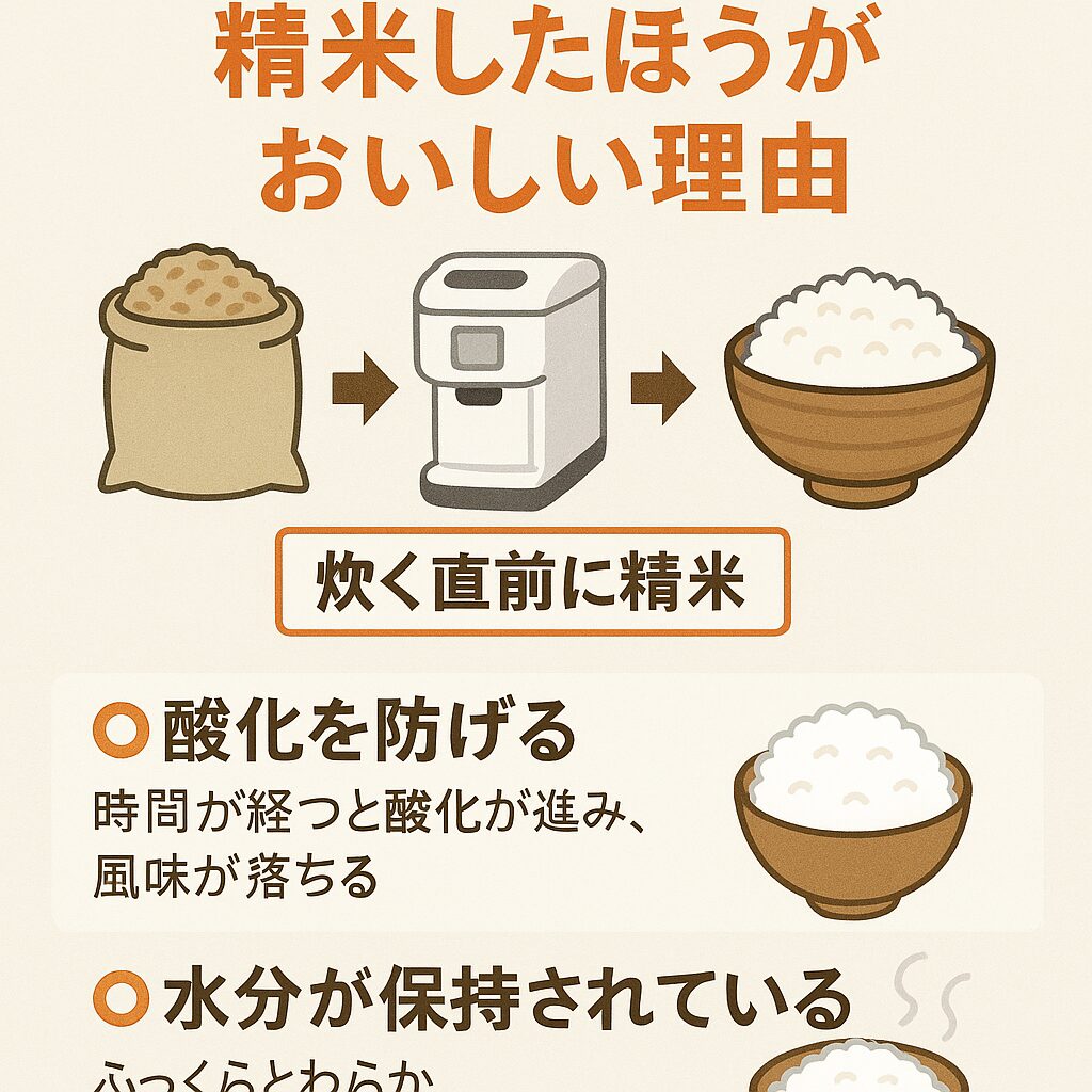 お米は炊く直前に精米するのが一番おいしい！その理由を徹底解説。釣太郎