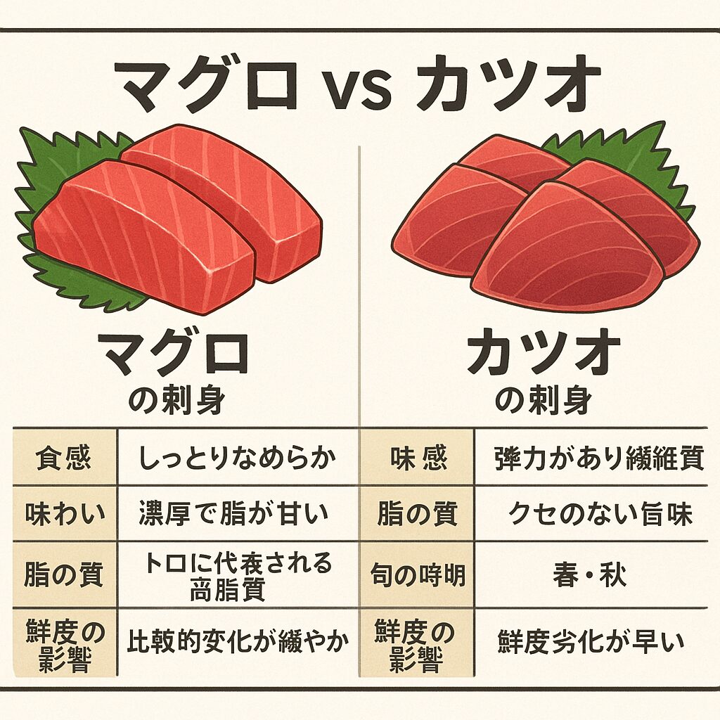 刺身の王道・マグロとカツオ、どっちが美味しい？釣太郎