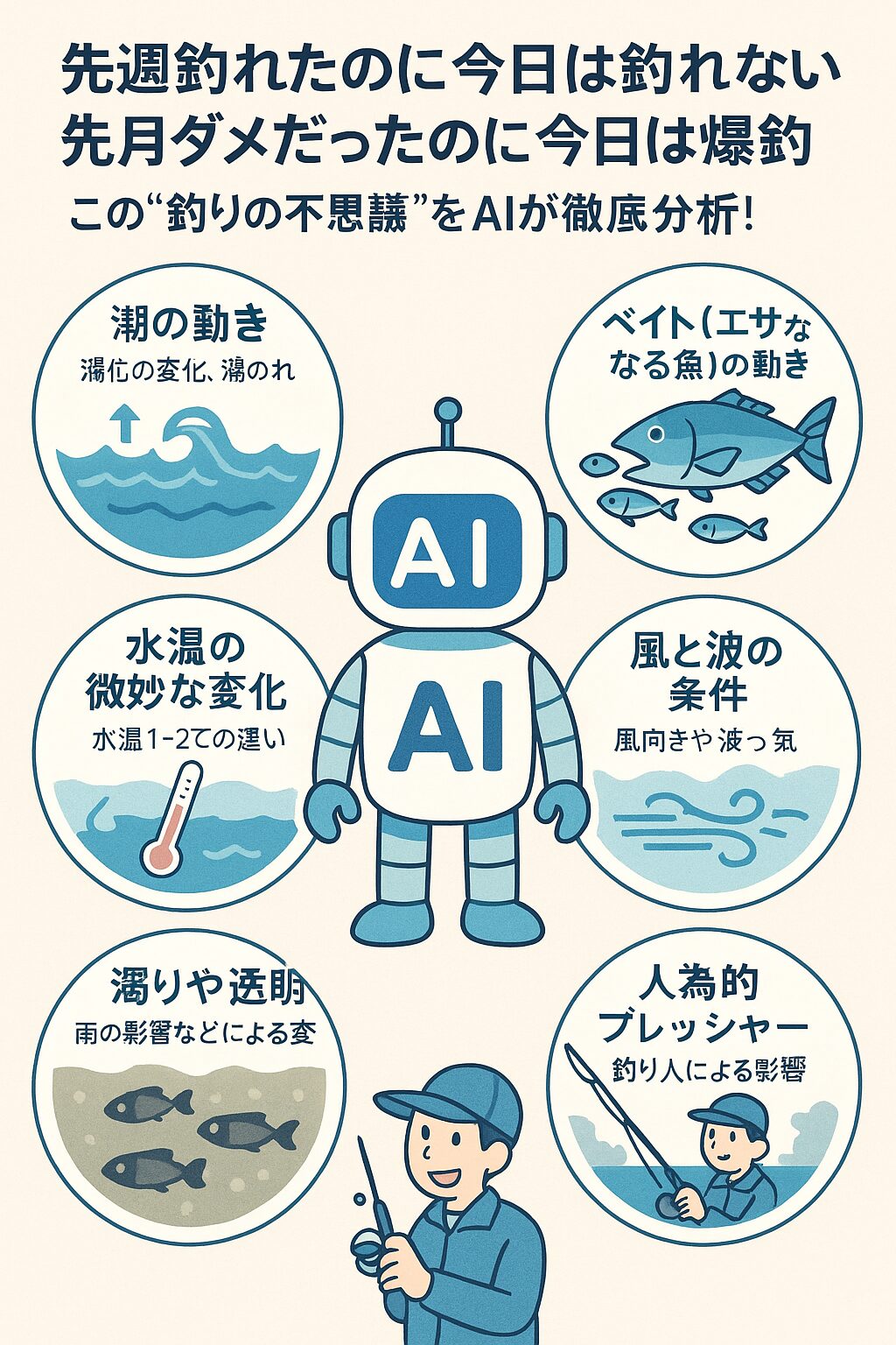 「昨日釣れたから今日も」は通用しない。 「先週ダメだったけど今日は…」というドラマのような展開こそが、釣りの魅力。釣太郎