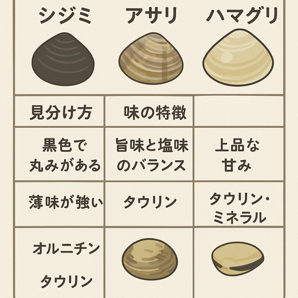 しじみ・アサリ・はまぐりの違いを徹底解説！味・栄養・旬・見分け方まで。釣太郎
