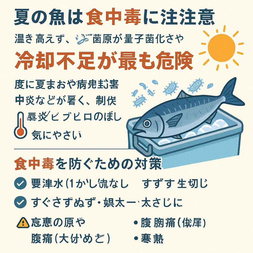 夏の魚は“冷却不足”が命取り！食中毒を防ぐ。釣太郎