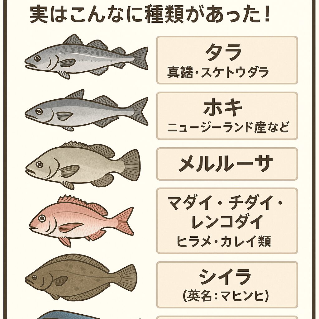 スーパーでよく見かける白身魚の正体は？実はこんなに種類があった！【釣り人・消費者必読】釣太郎