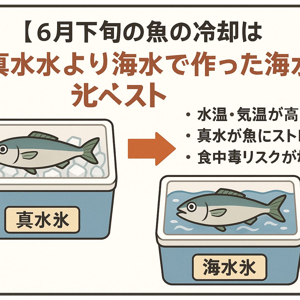 6月下旬は「海水氷」が釣り人の命綱! ・気温・水温ともに急上昇する6月下旬は、魚の保存リスクが爆発的に上がる。釣太郎