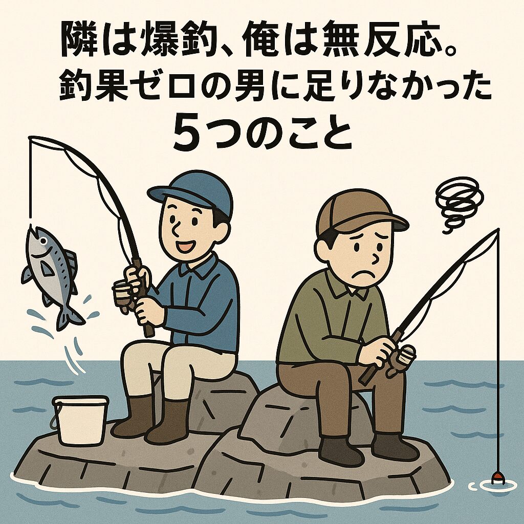 隣は爆釣、俺は無反応。釣果ゼロの男に足りなかった5つのこと。釣太郎
