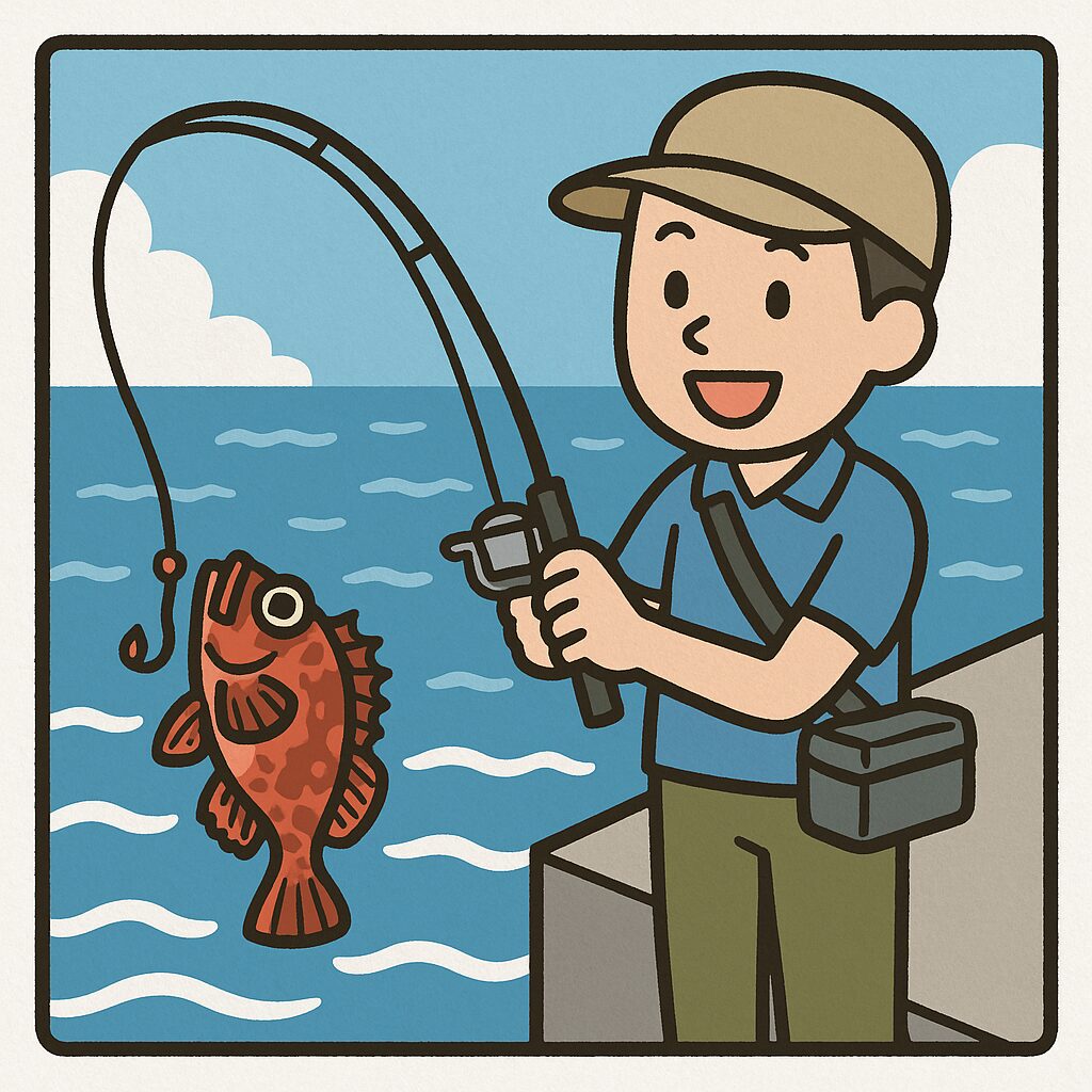 暑いので長時間の釣りは無理だけど、1,2時間だけ竿を出したい。そんな人は波止からカサゴ（ガシラ）釣りがおすすめ。簡単にすぐ釣れます。よほど運が悪くない限りボウズはなく、移動しながらやれば数釣りが楽しめる。釣太郎