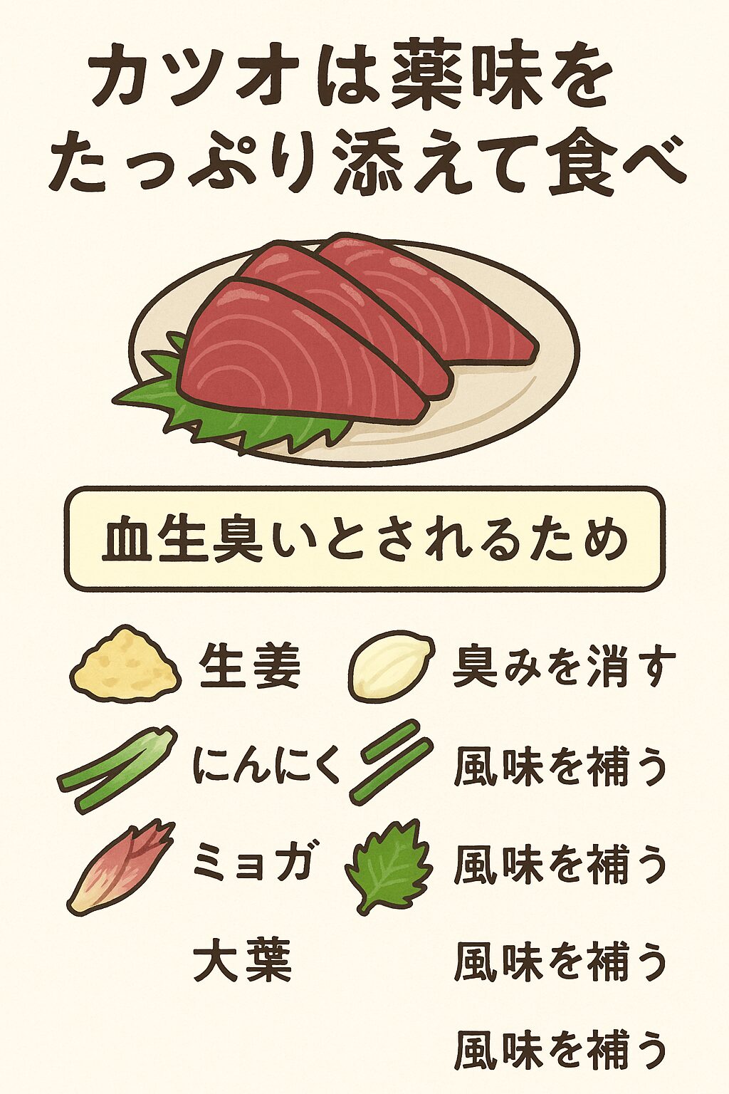 薬味は「カツオの弱点」を美味しさに変える魔法!釣太郎