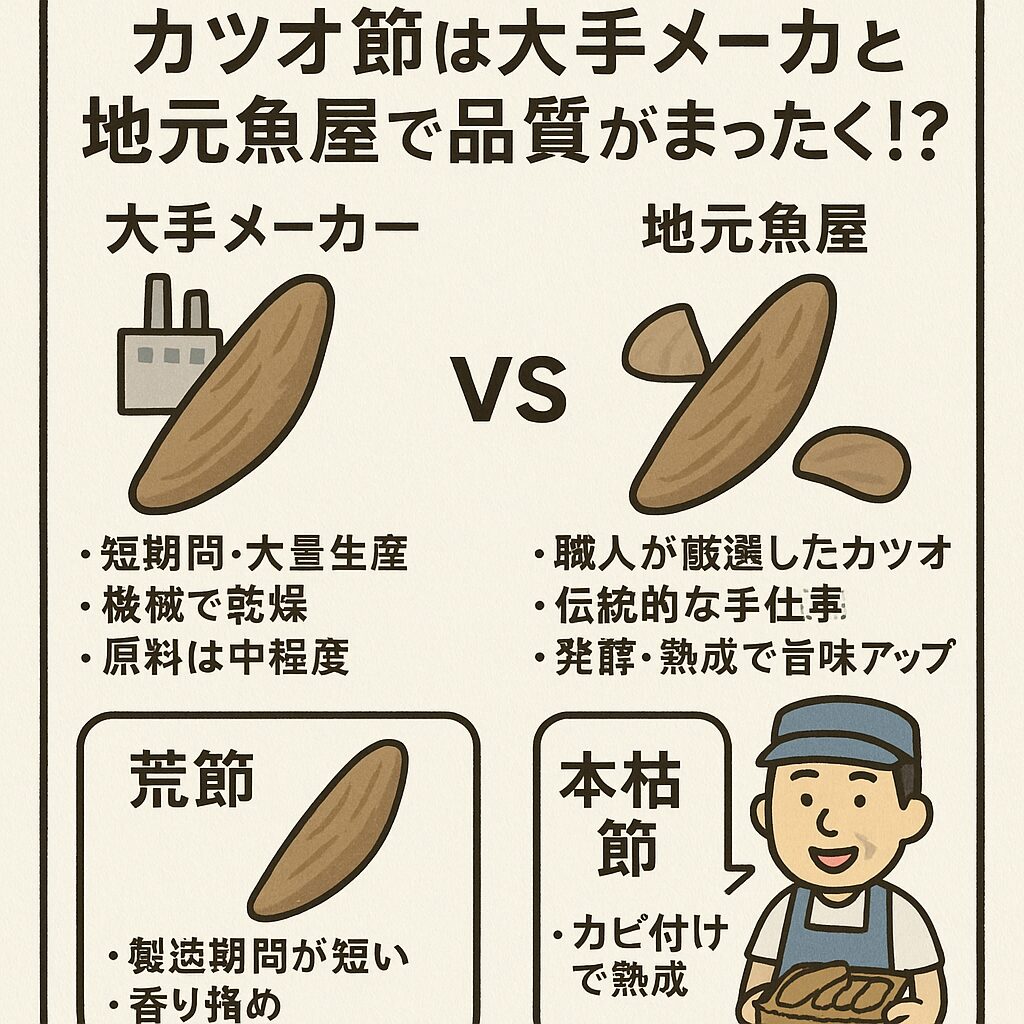 カツオ節は大手メーカーと地元魚屋で品質がまったく違う！？その理由を徹底解説！釣太郎