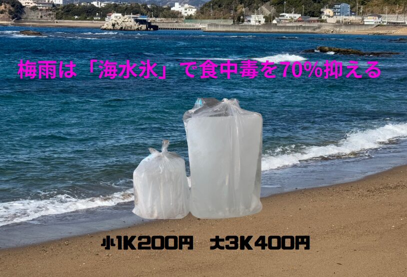 海水氷なら腸炎ビブリオを抑制できる！ 海水氷とは、海水を凍らせた氷のこと。 釣った魚を新鮮なまま保存するには、真水氷より圧倒的に海水氷が優れています。釣太郎