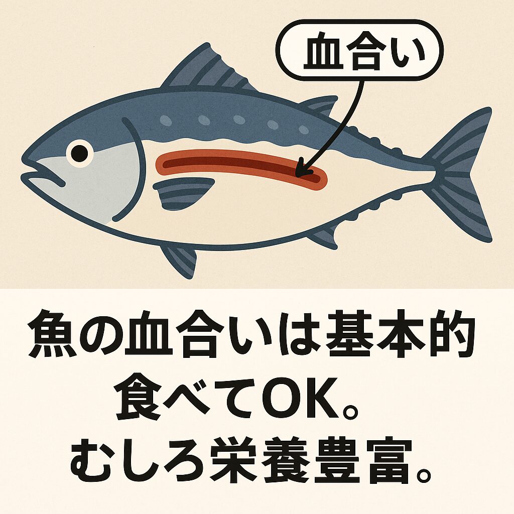 魚の血合いは、栄養価が非常に高く、美味しく食べられる食材。釣太郎