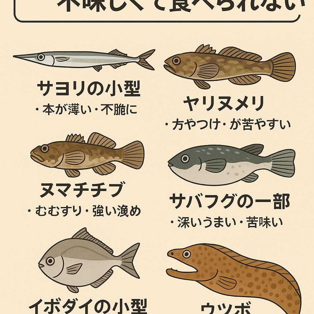 毒はないが不味くて食べづらい魚。釣太郎