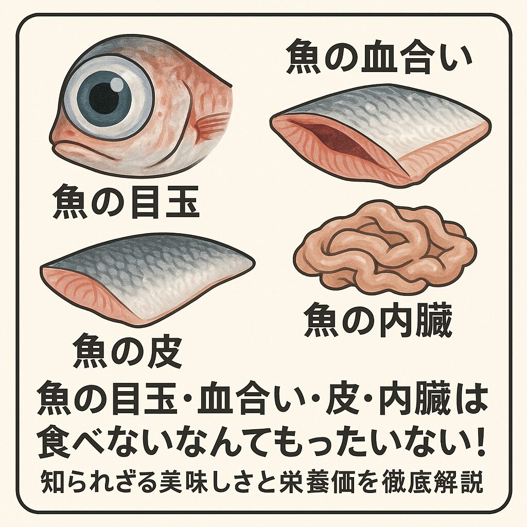 魚の目玉・血合い・皮・内臓は食べないなんてもったいない！釣太郎