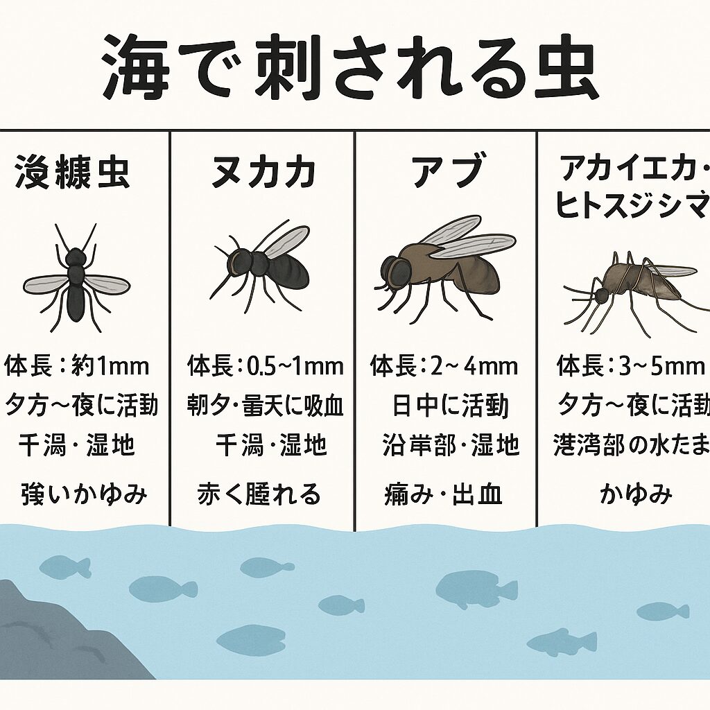「海には蚊がいない」という誤解を捨て、海辺に潜む多様な刺咬性昆虫たちの存在を認識することが、快適な釣りやアウトドアを楽しむための第一歩。釣太郎