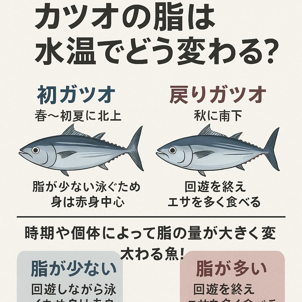 【カツオの脂は水温でどう変わる？】夏に美味しい魚の意外な脂事情。釣太郎