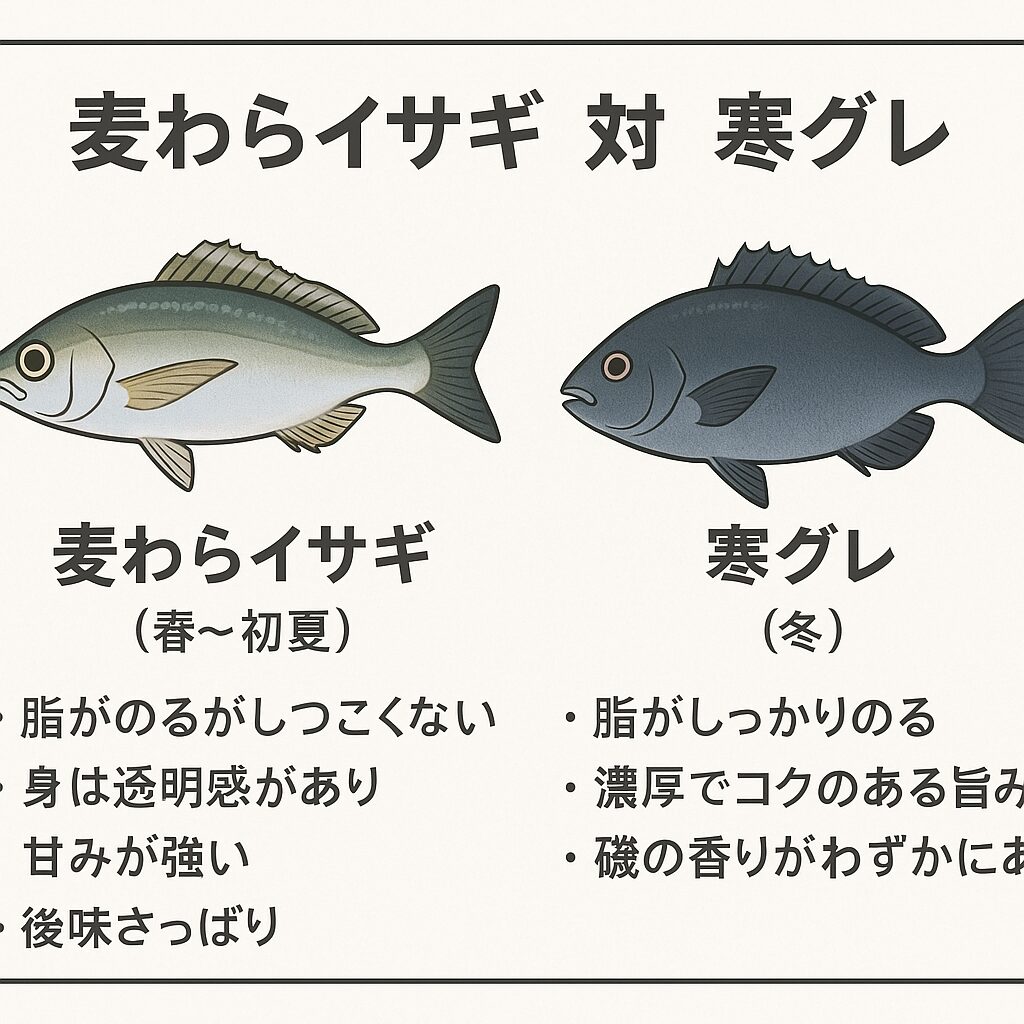 【麦わらイサギ vs 寒グレ】どっちが美味しい?釣り人が語る旬の白身魚徹底比較。釣太郎
