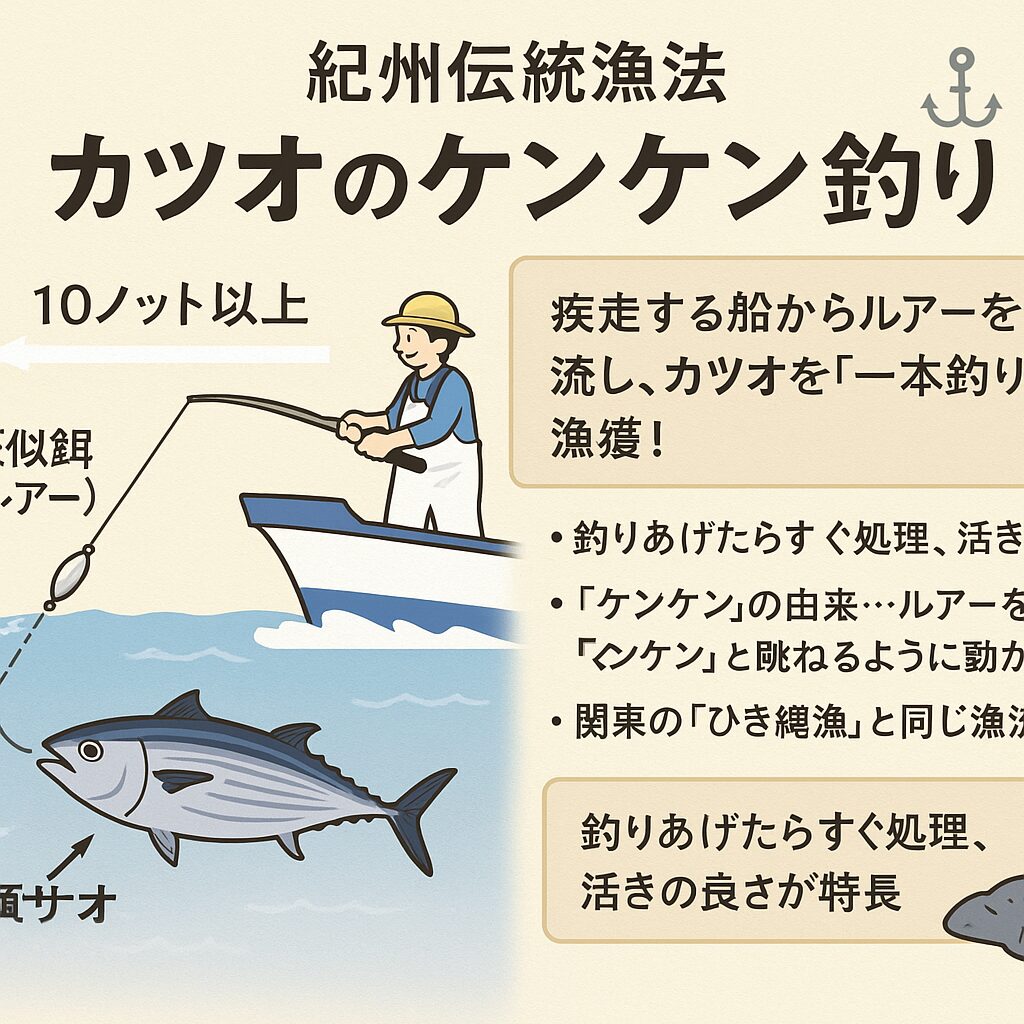 カツオ釣り漁なぜ「ケンケン釣り」と呼ばれるの?釣太郎