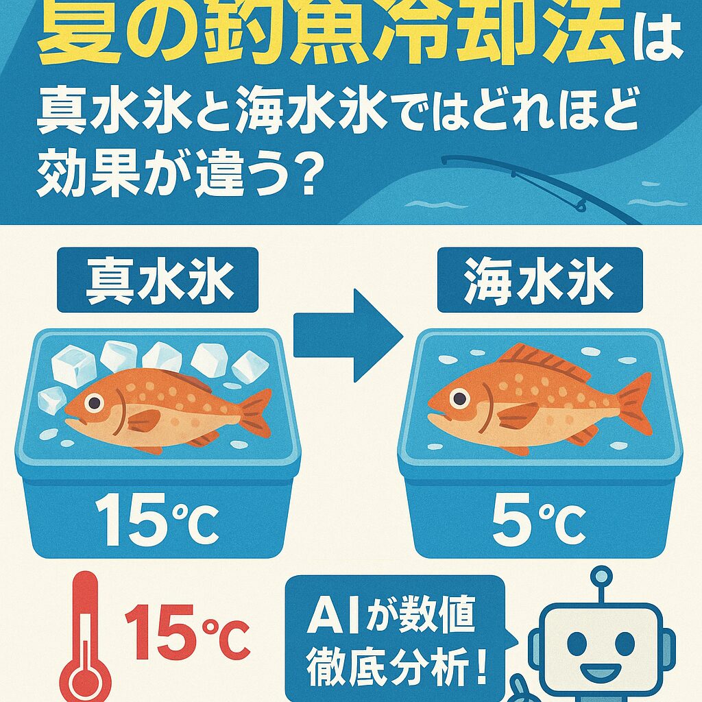 【夏場の釣り魚保存術】海水氷と真水氷、冷却効果と鮮度維持の驚くべき違いを徹底解説!釣太郎