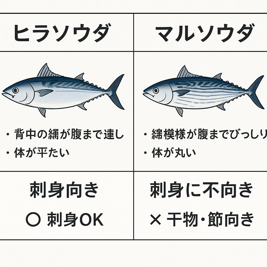 【ソウダガツオ入門】ヒラソウダの刺身は旨いのに、マルソウダは刺身にしない理由説明。釣太郎
