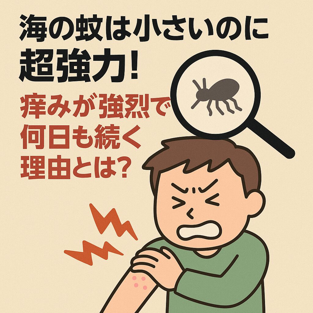 海の蚊は小さいのに超強力!痒みが強烈で何日も続く理由。釣太郎