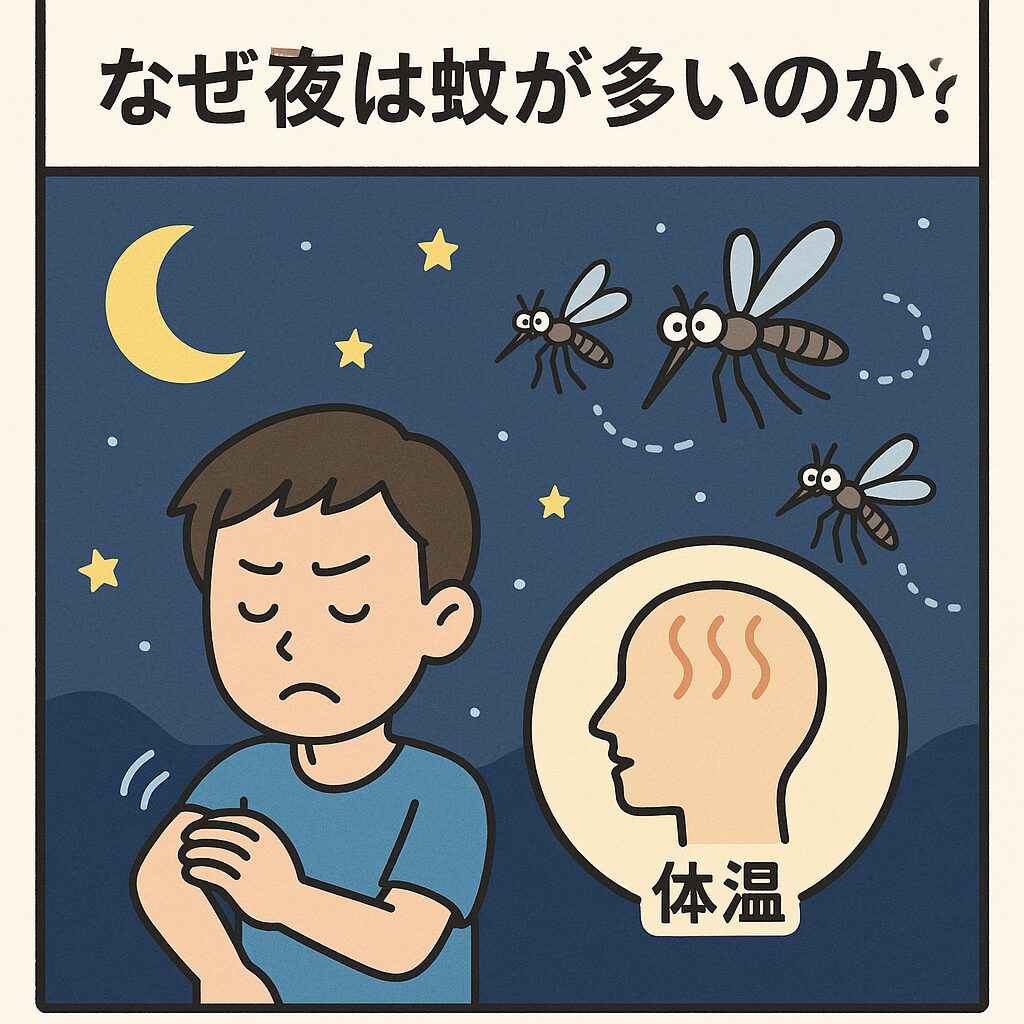 夏になると、夜に蚊が大量に飛び回る理由。釣太郎