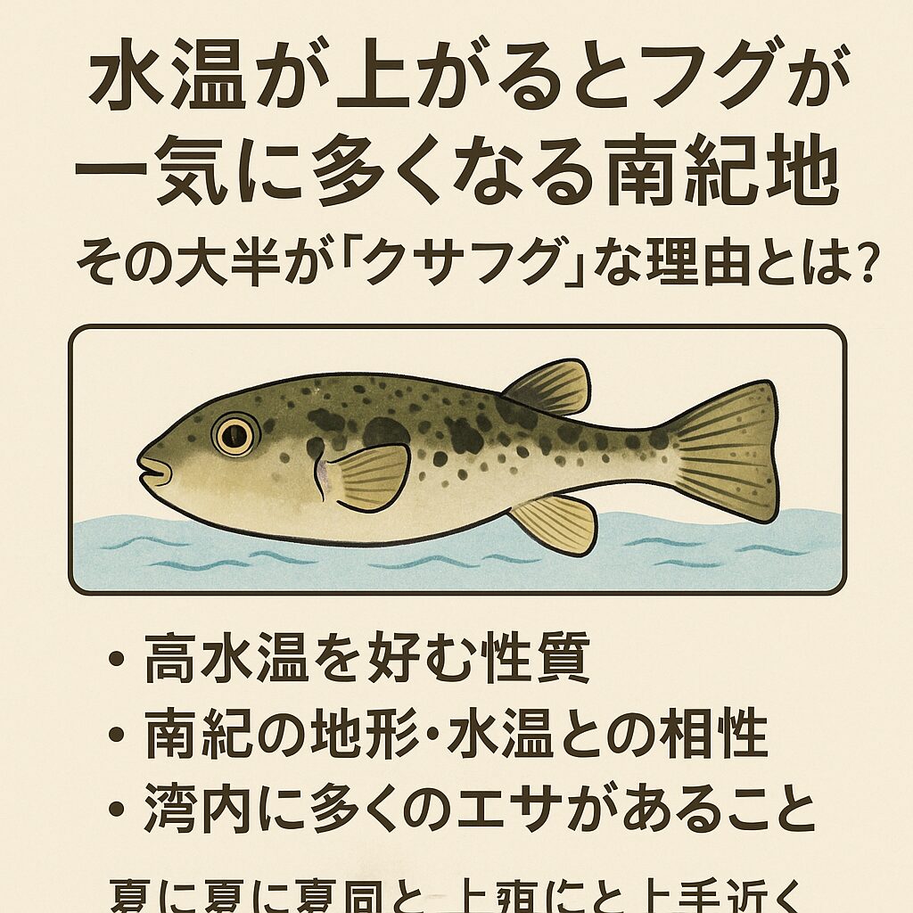 水温が上がるとフグが一気に多くなる南紀地方。その大半が「クサフグ」な理由。釣太郎