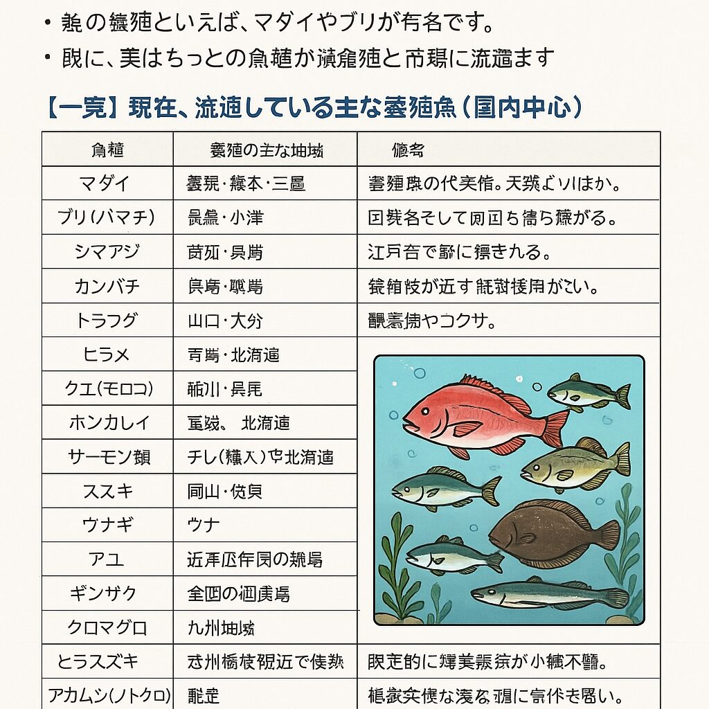 意外と知らない？現在流通している養殖魚一覧と「ありそうでない養殖魚」釣太郎
