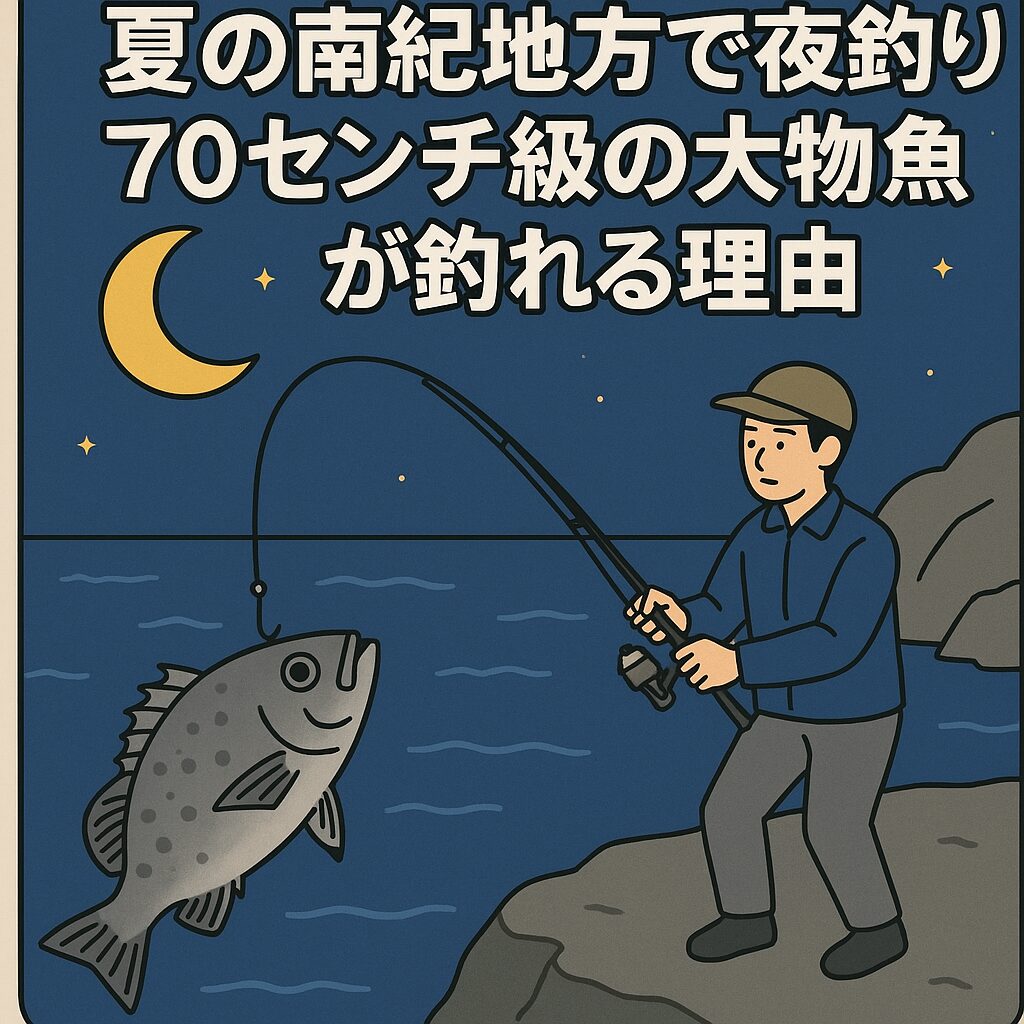 【夏の夜釣りはチャンス!】南紀で70cm級の大物魚が釣れる理由説明。釣太郎
