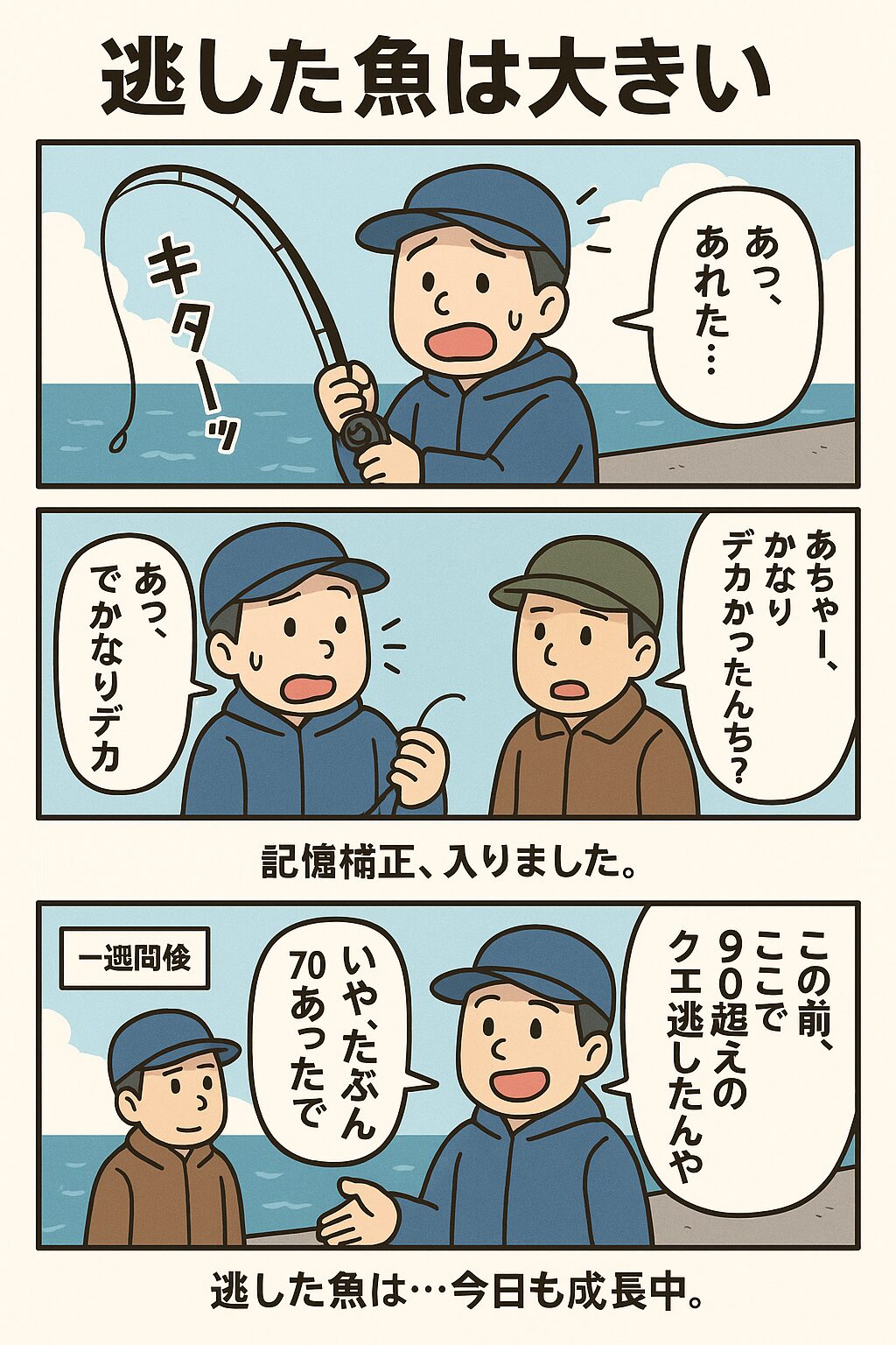 『逃した魚は大きい』は、もはや釣り界の都市伝説である。釣太郎
