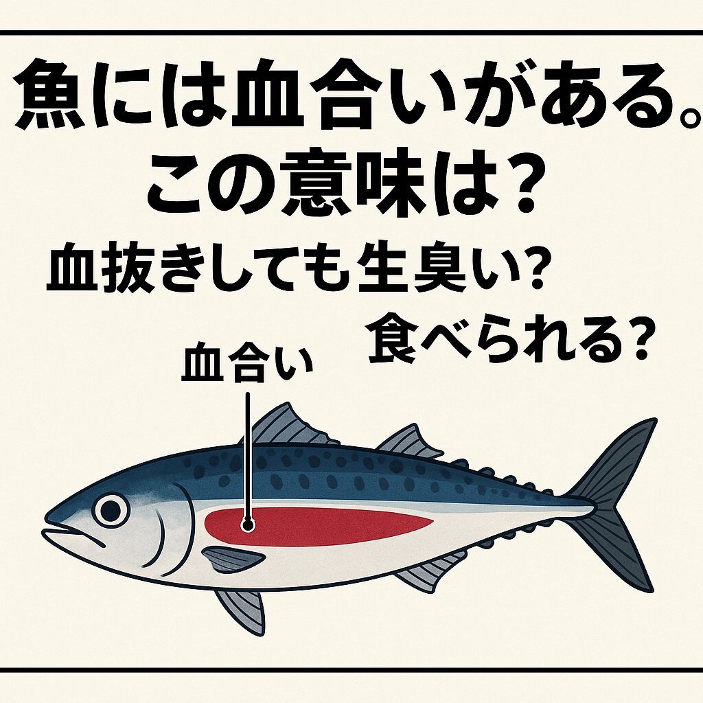 血合いは魚の「赤筋」で長時間泳ぐための筋肉。釣太郎