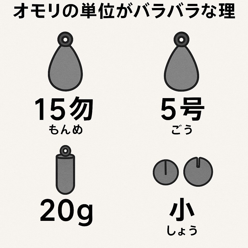 【釣り初心者向け】なぜオモリの単位はバラバラ?匁・号・グラム…統一しない理由とは?釣太郎