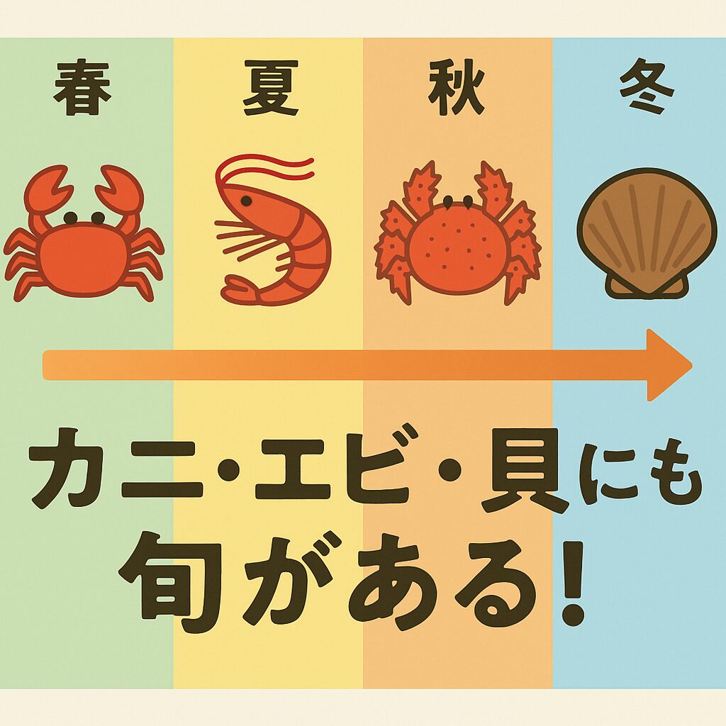 【知らないと損！】カニ・エビ・貝にも旬がある？脂のりや味の変化を徹底解説！釣太郎