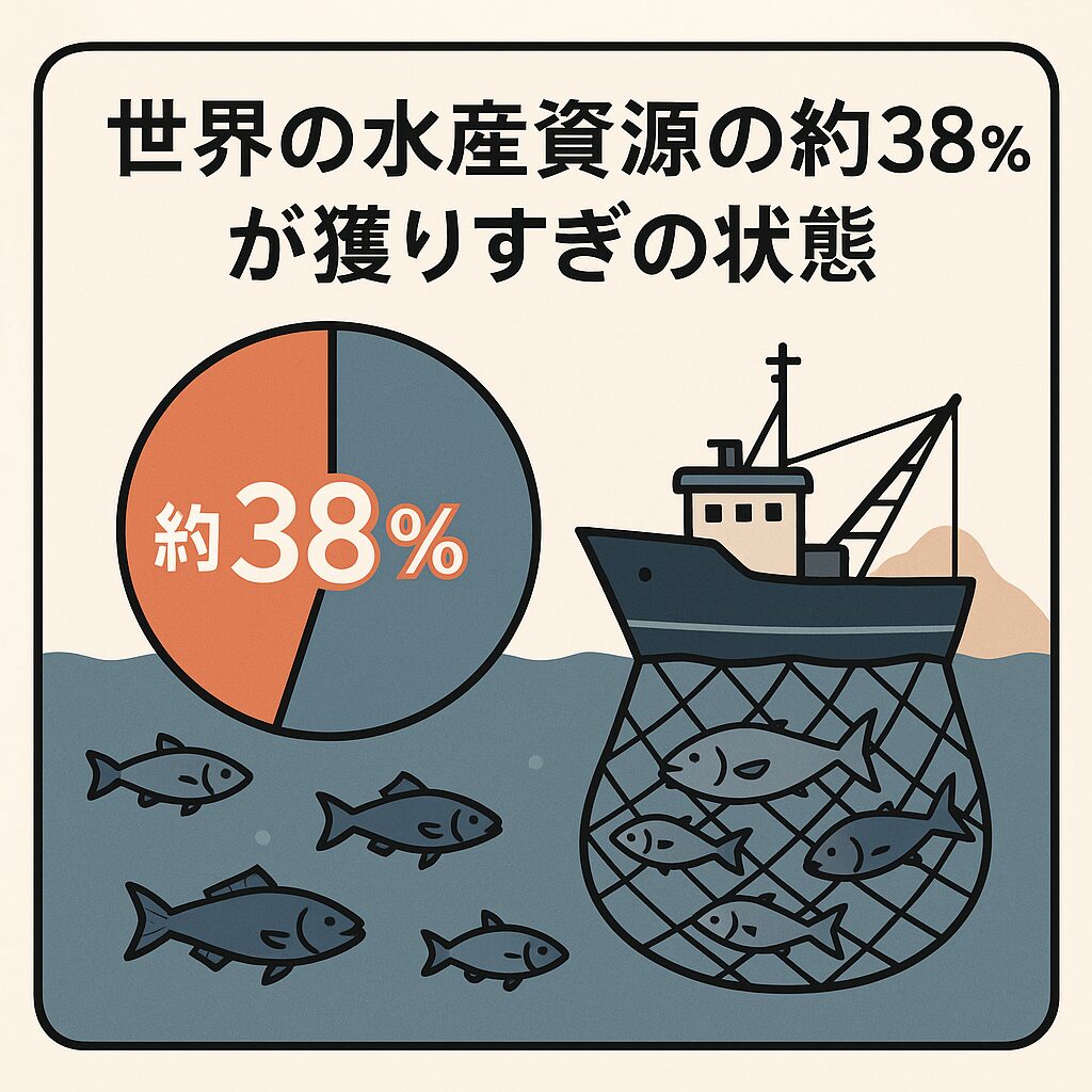 世界の水産資源の約38％が獲りすぎの状態。釣太郎