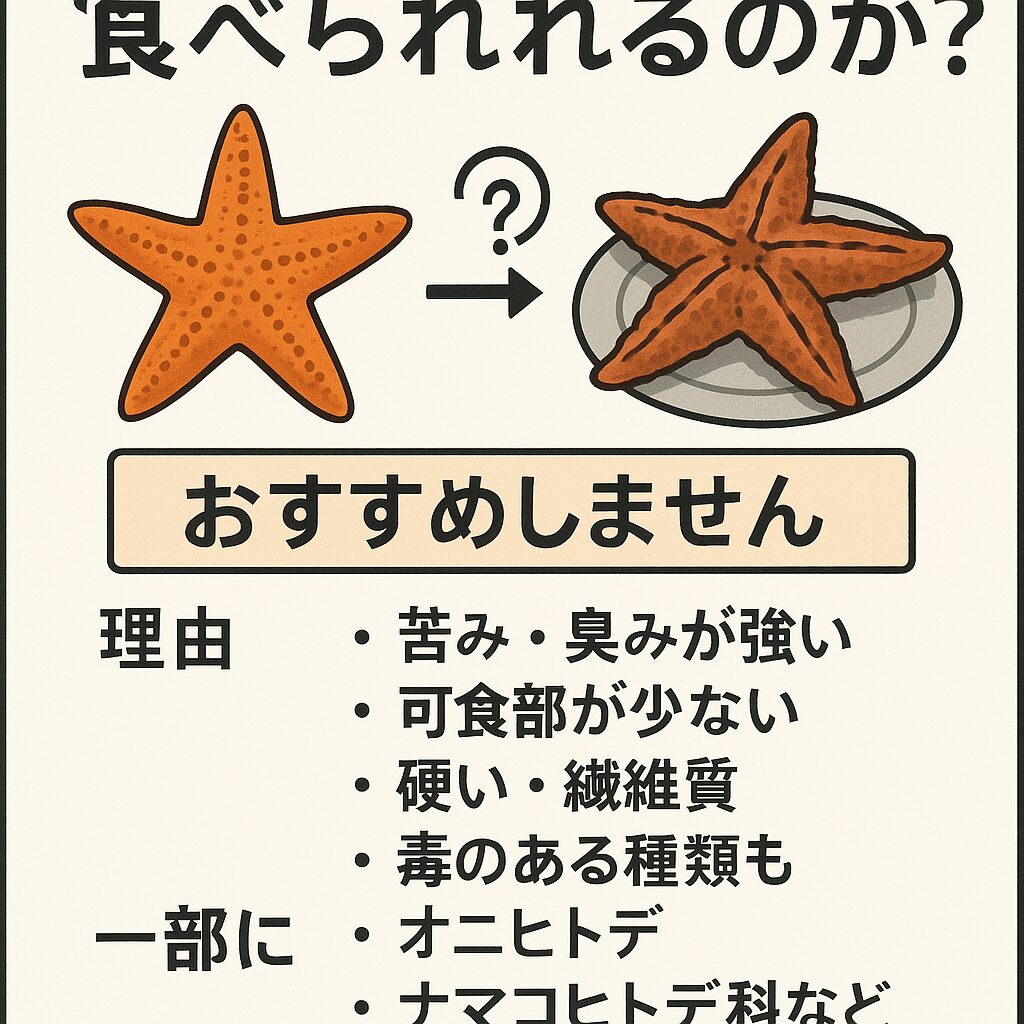 日本ではヒトデを食べる文化は根付いていません。釣太郎