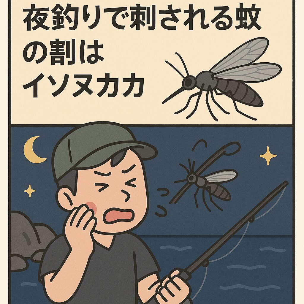 夜釣りで刺される蚊の8割は、イソヌカカ。この特徴説明。釣太郎