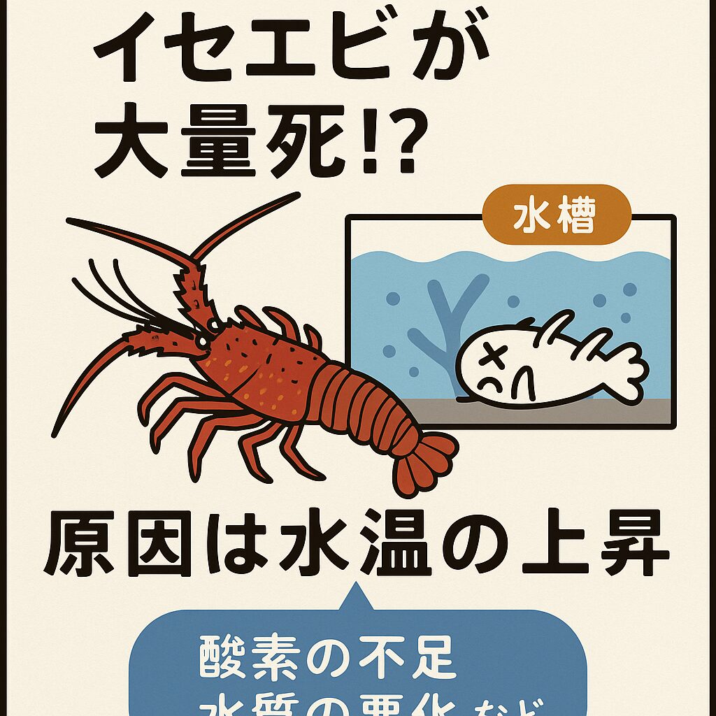 梅雨時期から初夏にかけて、水槽内の伊勢海老が次々に死ぬ現象が各地の魚屋や飲食店で頻発しています。その原因解説。釣太郎