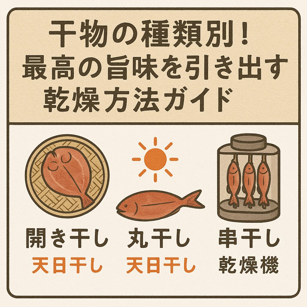 干物の種類別！最高の旨味を引き出す乾燥方法ガイド。釣太郎