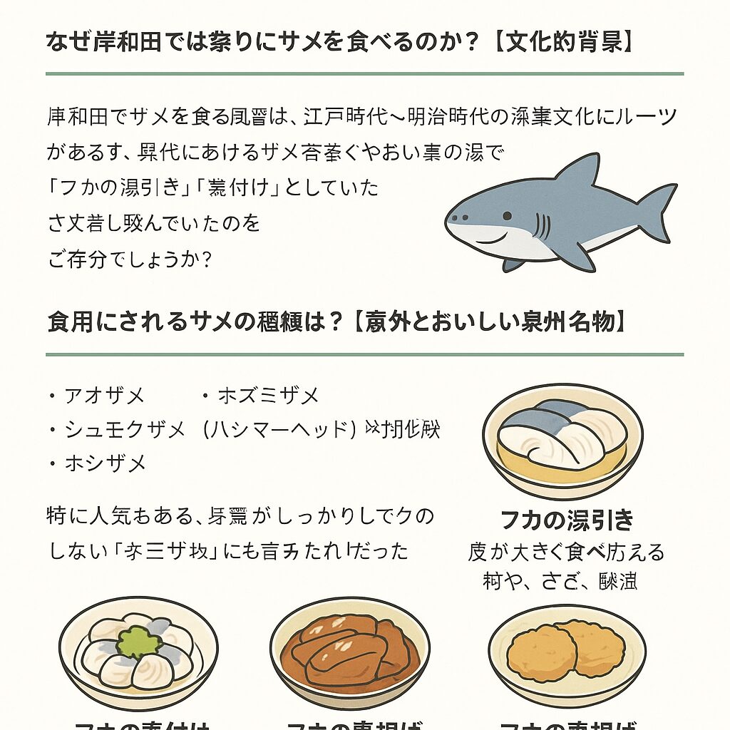 大阪・岸和田では祭りにサメを食べる?その由来と文化背景を解説【地元の食文化を知ろう】釣太郎