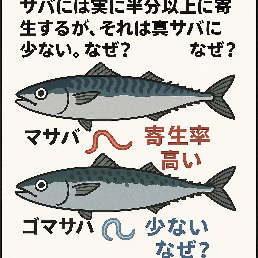 サバ好き必見!怖い寄生虫アニサキス、なぜ「マサバ」に多くて「ゴマサバ」には少ない理由。釣太郎