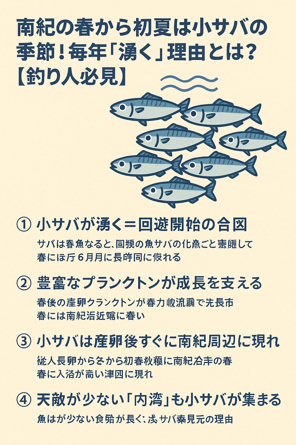 南紀の春から初夏は小サバの季節！毎年「湧く」理由とは？【釣り人必見】釣太郎