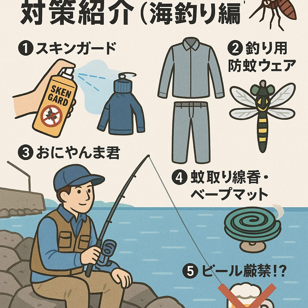 【海釣りシーズン到来】蚊に悩まされたくないなら！釣り人が実践すべき蚊対策5選紹介。釣太郎