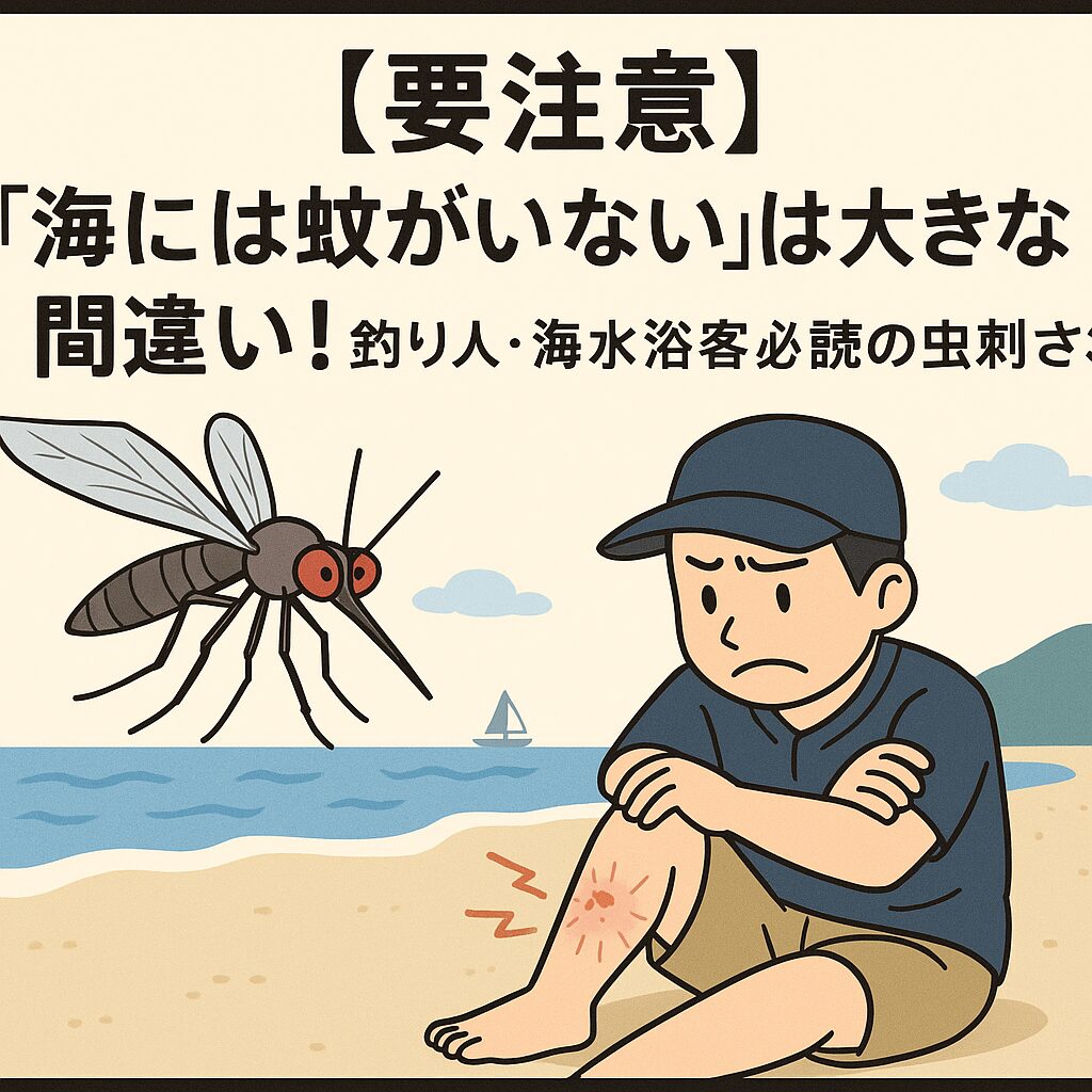海で刺される蚊の正体は、主に イソヌカカ(磯糠蚊) と呼ばれる吸血性昆虫。釣太郎