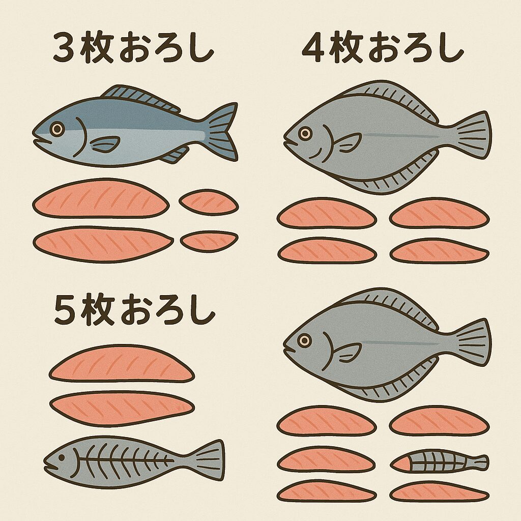 魚の「3枚おろし」だけじゃない！？4枚・5枚おろしの意味と使い分け。釣太郎