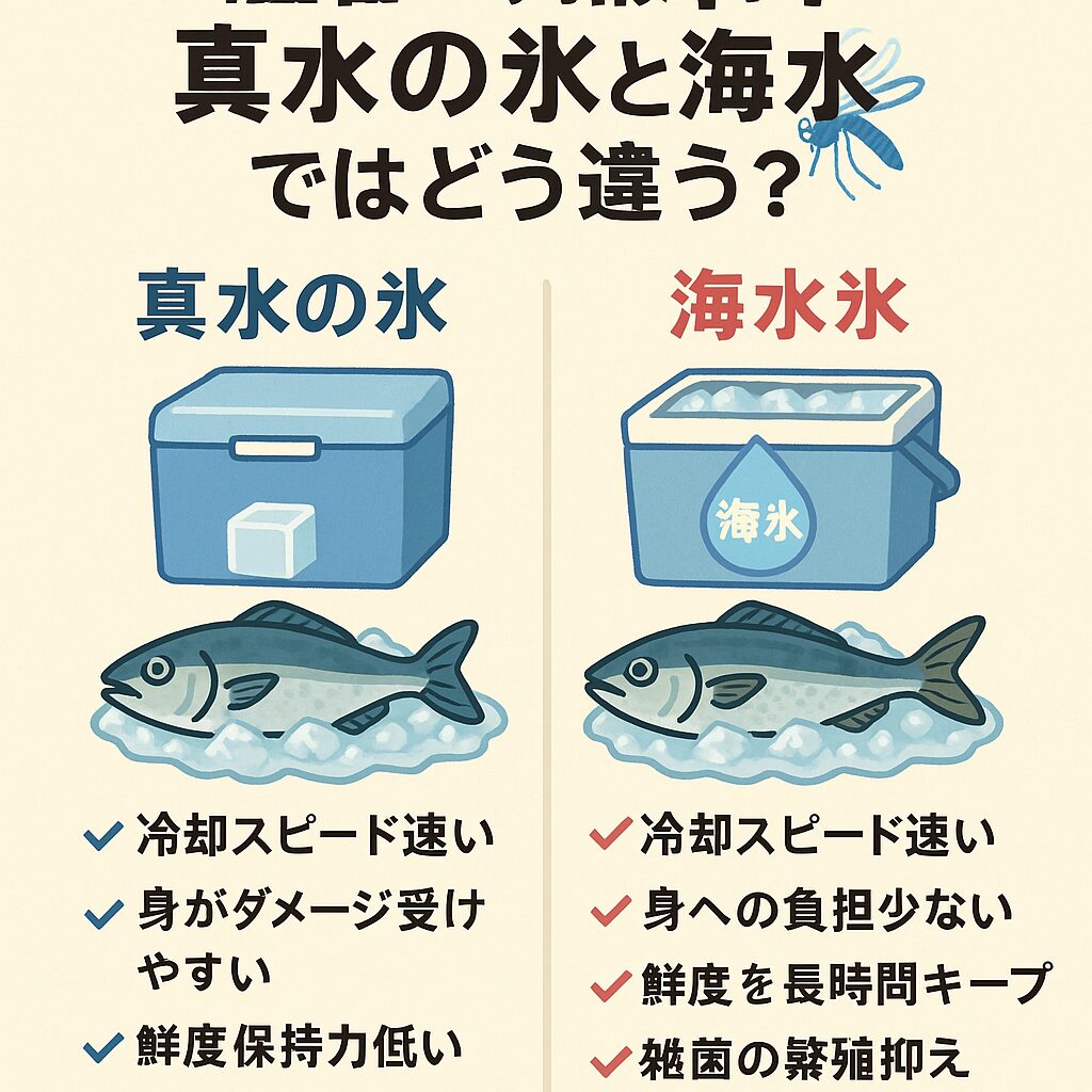 【猛暑対応】魚を冷やすなら「真水氷」と「海水氷」、どっちが正解?プロが徹底比較!釣太郎