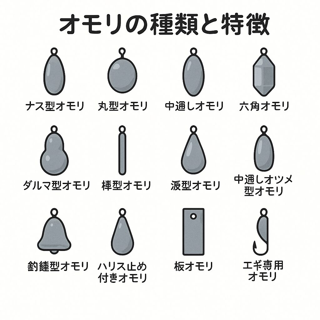 【保存版】釣りオモリの全種類一覧と特徴を徹底解説|使い方や適した釣りも紹介!釣太郎