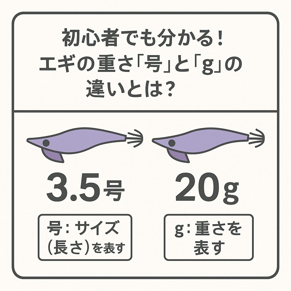 【初心者必見】エギの重さ「号」と「g（グラム）」の違いをやさしく解説！釣太郎